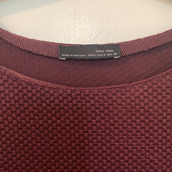 Thick Maroon Zara blouse - Picture 3 of 4